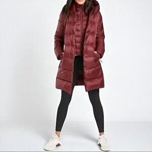 Athleta Lofty Goose Down Coat Maple Red S